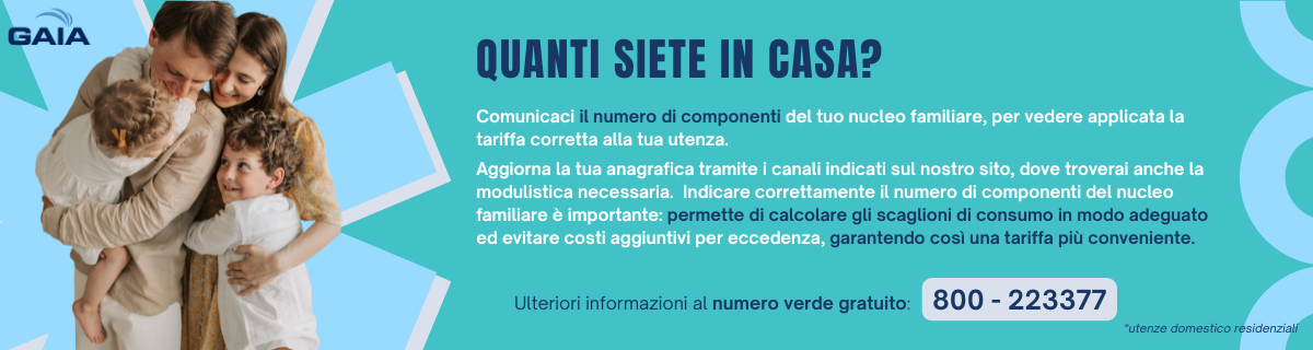 TARIFFE AGEVOLATE PER FAMIGLIE NUMEROSE